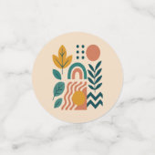 Modern Boho Abstrakte Natur Konfetti (Klein Vorderseite)