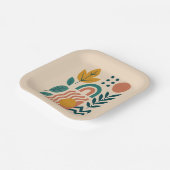 Modern Boho Abstrakte Natur Pappteller (Gewinkelt)