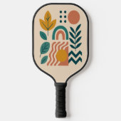 Modern Boho Abstrakte Natur Pickleball Schläger (Vorderseite)