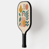 Modern Boho Abstrakte Natur Pickleball Schläger (Links)