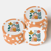 Modern Boho Abstrakte Natur Pokerchips (Stapel)