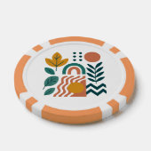 Modern Boho Abstrakte Natur Pokerchips (Einzeln)