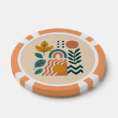 Modern Boho Abstrakte Natur Pokerchips (Einzeln)