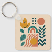 Modern Boho Abstrakte Natur Schlüsselanhänger (Vorderseite)