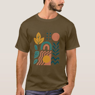 Modern Boho Abstrakte Natur T-Shirt