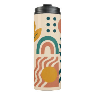 Modern Boho Abstrakte Natur Thermosbecher