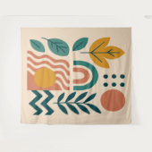 Modern Boho Abstrakte Natur Wandteppich (Vorderseite (Horizontal))