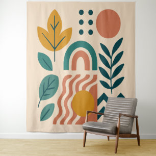 Modern Boho Abstrakte Natur Wandteppich