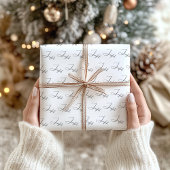 Modern Boho Anpassbare Skriptschrift Weihnachten Geschenkpapier Set