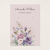 Modern Boho Aquarellblume Ohrkarte (Vorderseite)