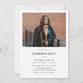 Modern Boho Arch 2 Photos Graduation Einladung (Rückseite)