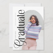 Modern Boho Arch 2 Photos Graduation Einladung (Vorderseite)