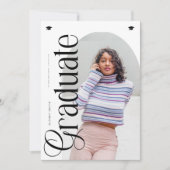 Modern Boho Arch 2 Photos Graduation Einladung (Vorderseite)