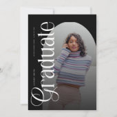 Modern Boho Arch 2 Photos Graduation Einladung (Vorderseite)