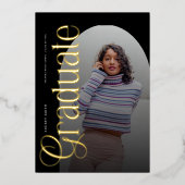 Modern Boho Arch 2 Photos Graduation Folieneinladung (Vorderseite)