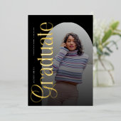 Modern Boho Arch 2 Photos Graduation Folieneinladung (Stehend vorne)