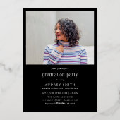 Modern Boho Arch 2 Photos Graduation Folieneinladung (Rückseite)