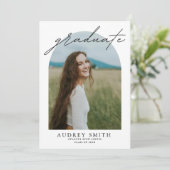 Modern Boho Arch 4 Fotos Abschluss Ankündigung (Stehend Vorderseite)