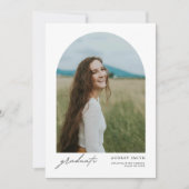 Modern Boho Arch 4 Fotos Abschluss Ankündigung (Vorderseite)