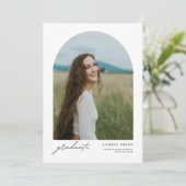 Modern Boho Arch 4 Fotos Abschluss Ankündigung (Stehend Vorderseite)