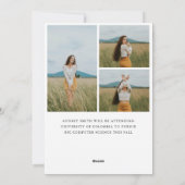 Modern Boho Arch 4 Fotos Abschluss Ankündigung (Rückseite)