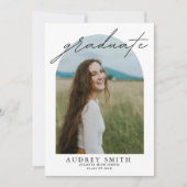 Modern Boho Arch 6 Fotos Abschluss Ankündigung (Vorderseite)