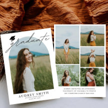 Modern Boho Arch 6 Fotos Abschluss Ankündigung