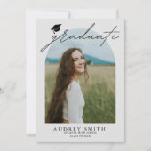 Modern Boho Arch 6 Fotos Abschluss Ankündigung (Vorderseite)