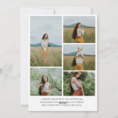 Modern Boho Arch 6 Fotos Abschluss Ankündigung (Rückseite)