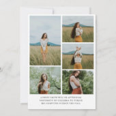 Modern Boho Arch 6 Photos Graduation Announcement Einladung (Rückseite)