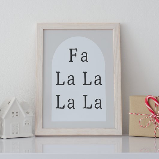 Modern Boho Arch | Beige Fa La La Wall Kunstvoll w Poster