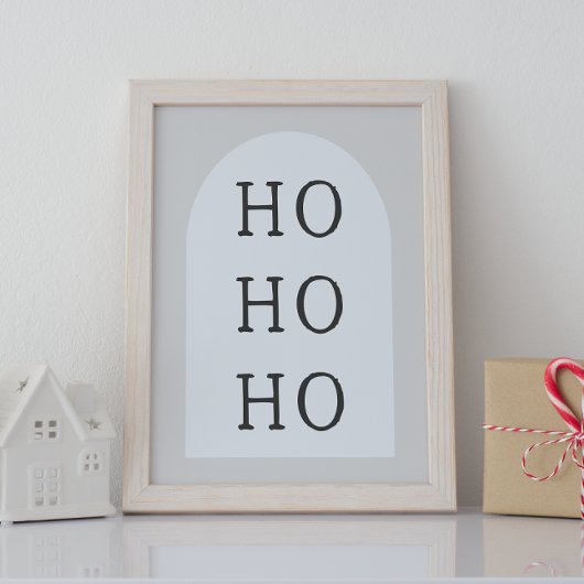 Modern Boho Arch | Beige HO HO Wall Art Print Poster