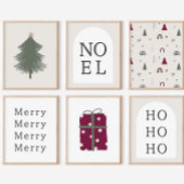 Modern Boho Arch | Beige HO HO Wall Art Print Poster