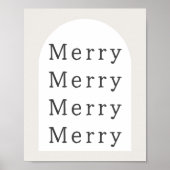 Modern Boho Arch Beige Merry Merry Mauer Prinz Poster (Vorne)