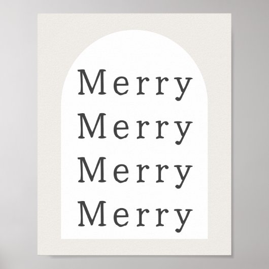 Modern Boho Arch Beige Merry Merry Mauer Prinz Poster (Vorne)