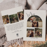Modern Boho Arch Beige Merry Six Foto Feiertagskarte<br><div class="desc">Feiern Sie die Saisonfreuden mit dieser modernen Bohobarschbeige mit einer 6 Foto-Urlaubskarte. Das einzigartige und chic bearbeitbare Skript schafft eine Touch von Charme und Individualität. Das schlichte, elegante Schwarz-Weiß-Design mit einem klassischen böhmischen Bogen erinnert an ein skurriles Winterambiente. Der minimale und zarte festliche Schriftart verleiht Kreativität und Charme. Mit einem...</div>