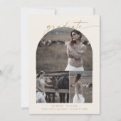 Modern Boho Arch | Cream Graduate Foto Collage Ankündigung (Vorderseite)