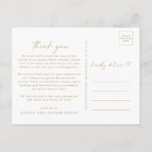 Modern Boho Arch Cream Multi-Foto Vielen Dank, das Ankündigungspostkarte (Rückseite)