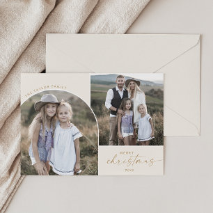 Modern Boho Arch Creme 3 Foto Frohe Weihnachten