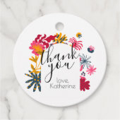 Modern Boho Arch Floral Abschluss White Geschenkanhänger (Vorderseite)