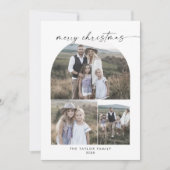 Modern Boho Arch Foto Collage Familie Weihnachten  (Vorderseite)