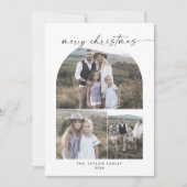 Modern Boho Arch Foto Collage Frohe Weihnachten (Vorderseite)