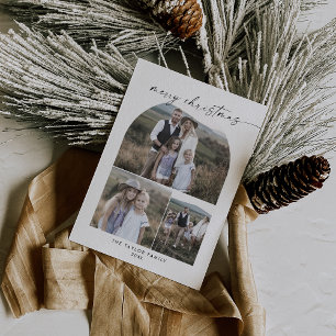 Modern Boho Arch Foto Collage Frohe Weihnachten