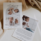 Modern Boho Arch Foto Collage Geburt Ankündigung