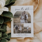 Modern Boho Arch Foto Collage Save The Date