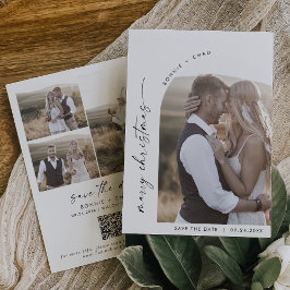 Modern Boho Arch Foto Heiligen Save The Date