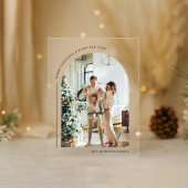 Modern Boho Arch Foto Weihnachtskarte Acryleinladungen