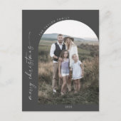 Modern Boho Arch | Graues Weihnachtsgebäck Feiertagspostkarte (Vorderseite)