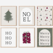 Modern Boho Arch Green und Gold Merry Merry Print Poster