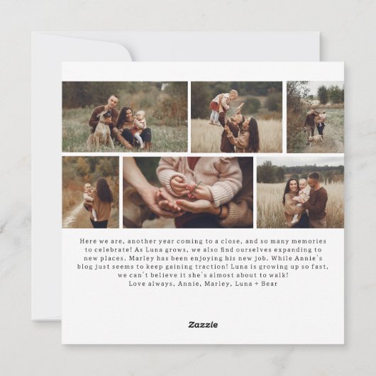 Modern Boho Arch Holly Jolly Weihnachten Sieben Fo (Rückseite)